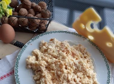 Gustave Flaubert’s scrambled eggs with Brillat – Savarin cheese