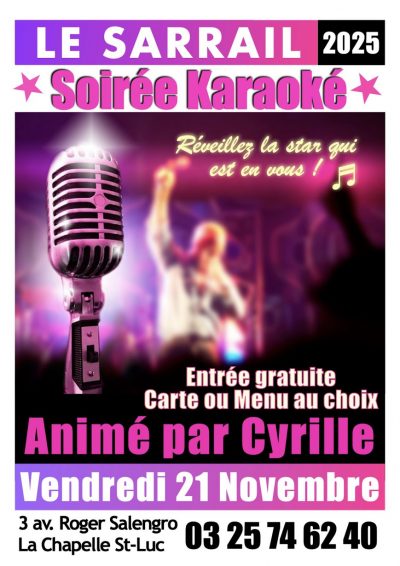 Soirée karaoké avec Cyrille
