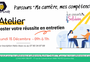 Atelier “Booster votre réussite en entretien”