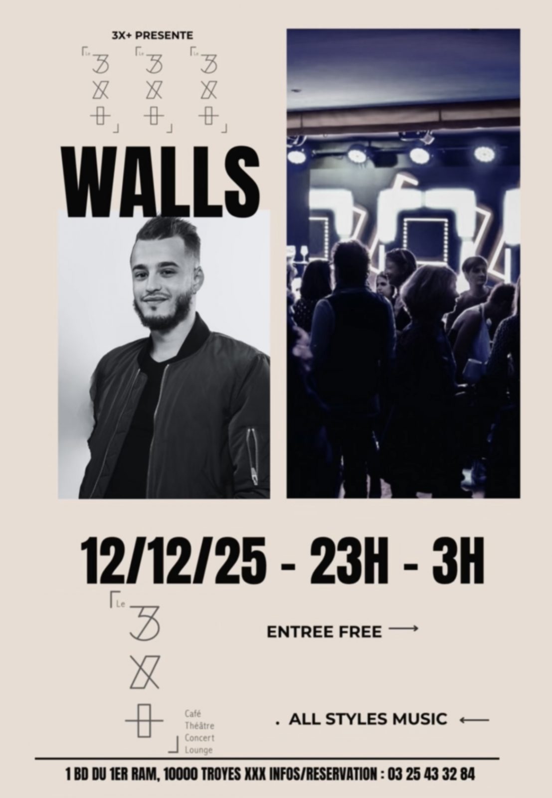 Soirée Années 80 par DJ Walls // Club 3x+