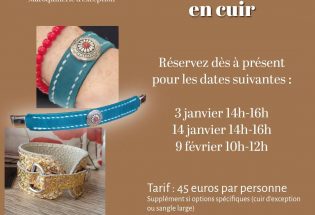 Atelier créatif – Bracelet en cuir avec ANA M