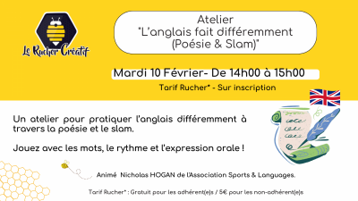 Atelier “L’anglais fait différemment (Poésie & Slam)”