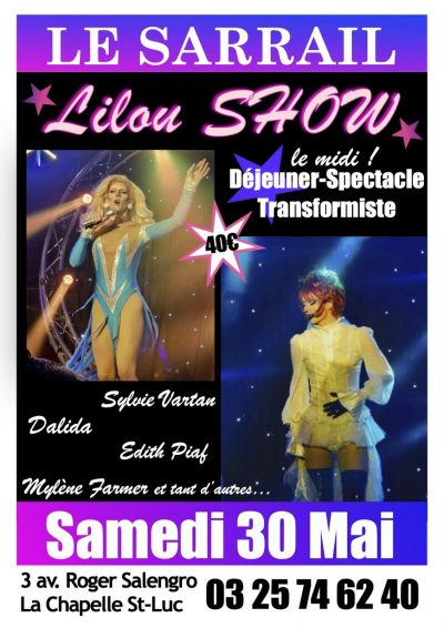 Déjeuner-Spectacle “Lilou Show Transformiste”