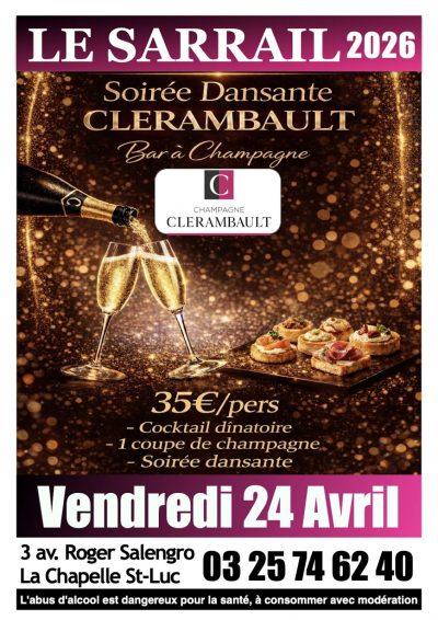 Soirée Dansante spéciale “Champagne Clérambault”