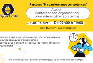 Atelier “Renforcer son organisation pour mieux gérer son temps”
