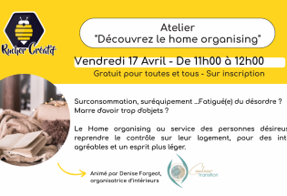 Atelier “Découvrez le home organising” 