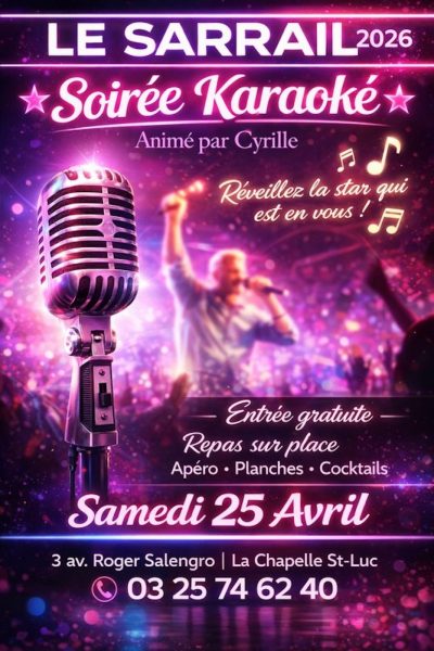 Soirée karaoké avec Cyrille