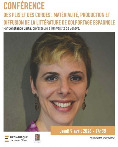 Conférence – Des plis et des cordes : matérialité, production et diffusion de la littérature de colportage espagnole
