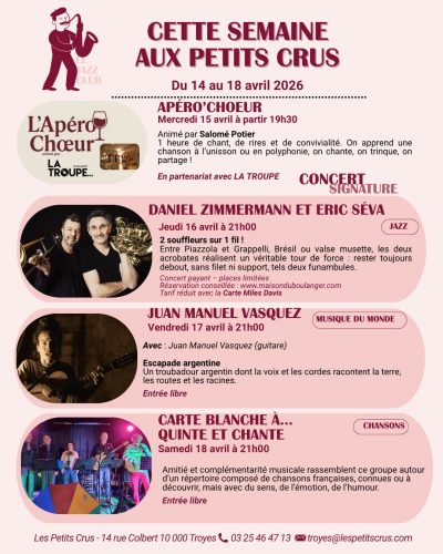 Carte Blanche à…. Quinte et Chante