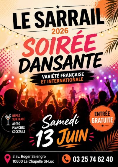 Soirée dansante variété Française et Internationale !