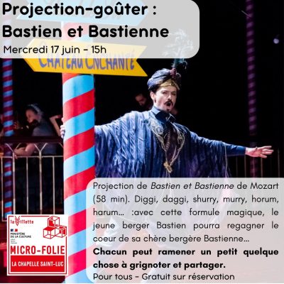 Goûter d’exception – Projection Bastien et Bastienne