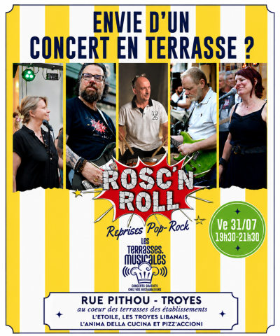 Concert gratuit de reprises Pop-Rock par le Groupe ROSC’n ROLL