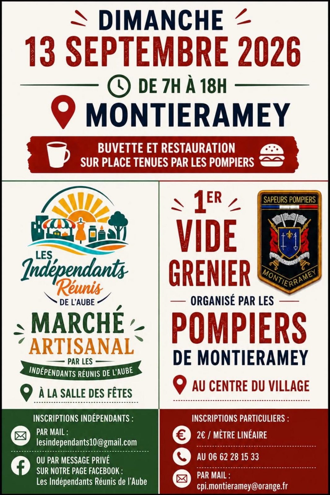 Marché artisanal et vide-greniers à Montiéramey