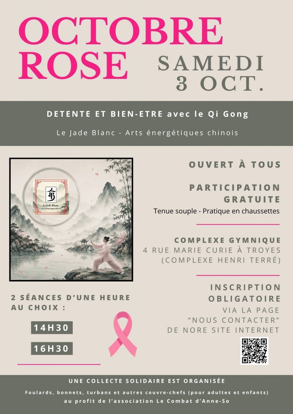 Octobre Rose – Séances Qi Gong